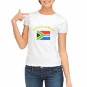 Wit dames t shirt Zuid Afrika