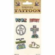 Punk tattoos 6 stuks