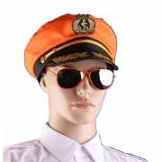 Oranje zonnebril piloten model