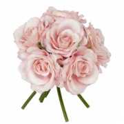 Luxe boeket roze rozen 20 cm