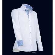 Giovanni Capraro overhemd wit met blauwe