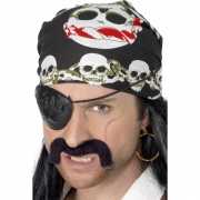 Piraten bandana met doodskoppen