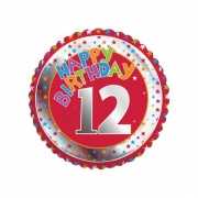 Happy Birthday 12 jaar folie ballon