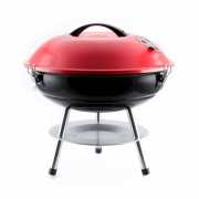 Ronde houtskool barbecue rood