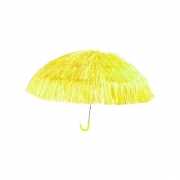 Gele paraplu met nylon stroken